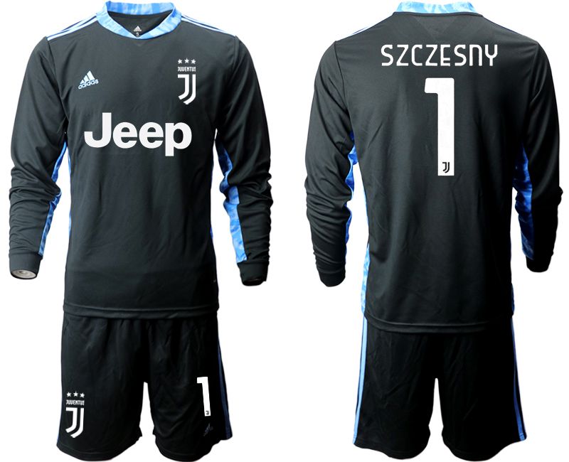 Men 2020-2021 club Juventus black long sleeve goalkeeper1 Soccer Jerseys